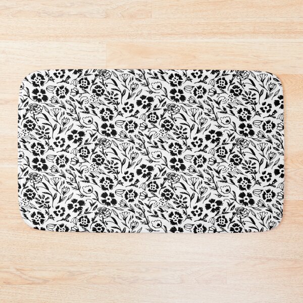 Item preview, Black and White Floral Mini Print designed and sold by Carolina Diaz.