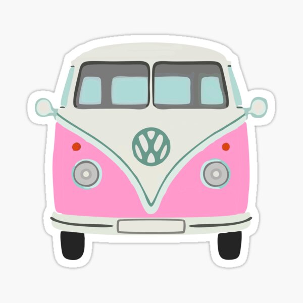 PINK CAMPER VAN Sticker