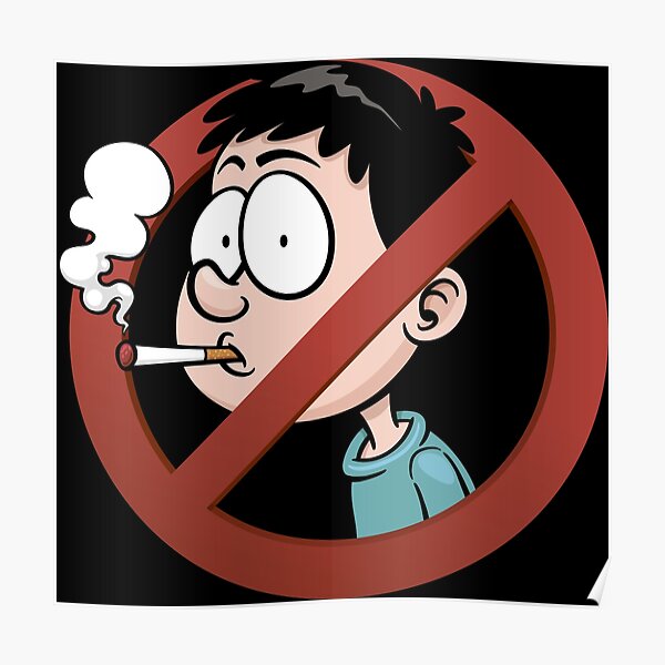 No Smoking Cigarettes Vector Poster