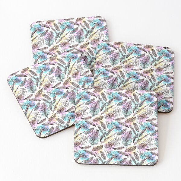 Item preview, Colorful Feathers Pattern Boho designed and sold by SimoCompany.