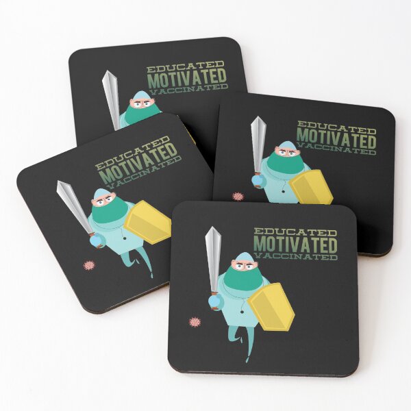 Item preview, educated motivated vacccinated. healthcare slogan, doctor, nurses, service industry quote designed and sold by doctors-apparel.