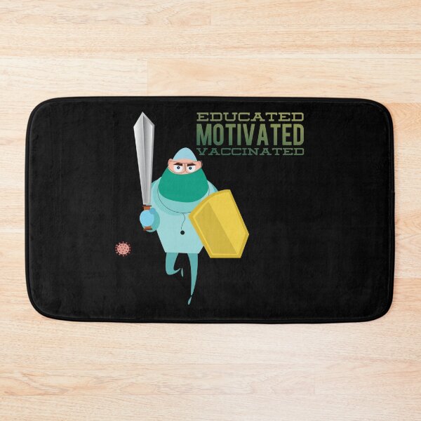 Item preview, educated motivated vacccinated. healthcare slogan, doctor, nurses, service industry quote designed and sold by doctors-apparel.