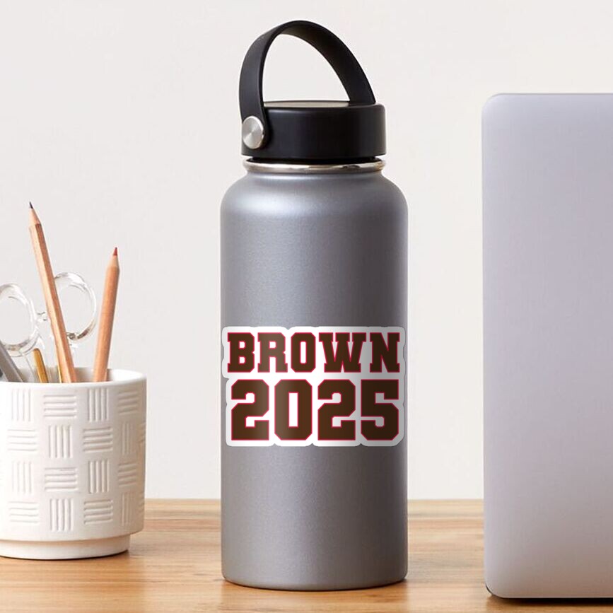 "Brown 2025" Sticker for Sale by drewsandler Redbubble