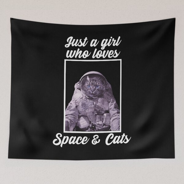 Item preview, Just A Girl Who Loves Space & Cats Funny Space Kitten Design designed and sold by alancrapopod.