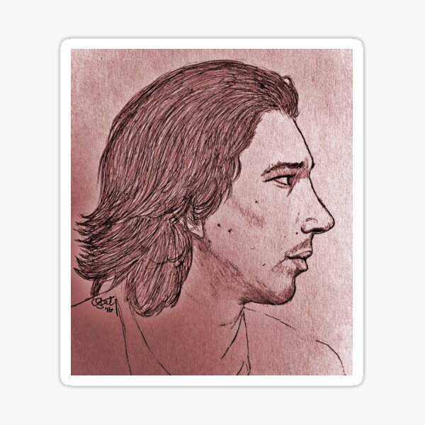 Vista previa del artículo con la obra «Adam Driver», diseñado y vendido por CsDarkrose.