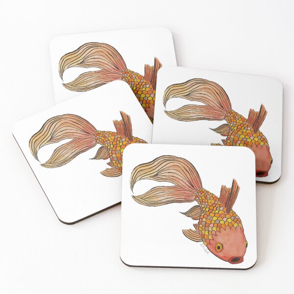 Item preview, Goldfish watercolor  designed and sold by Kinasart.