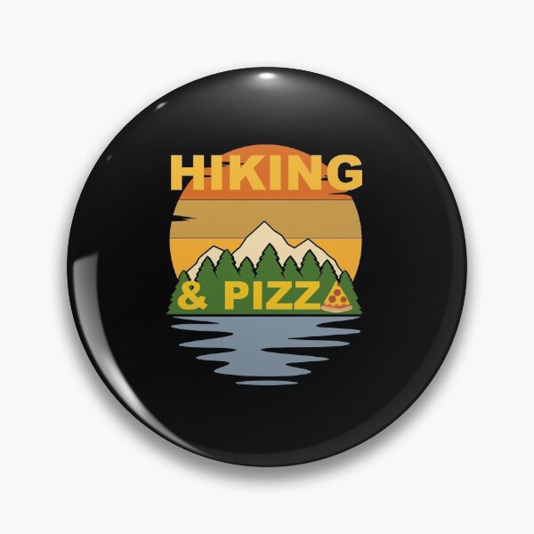 Item preview, Hiking and Pizza funny meme designed and sold by Spaceshipsells.