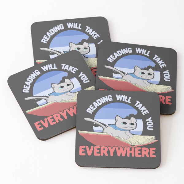 Item preview, Reading Will Take You Everywhere - Gray Cat designed and sold by Chubuter.