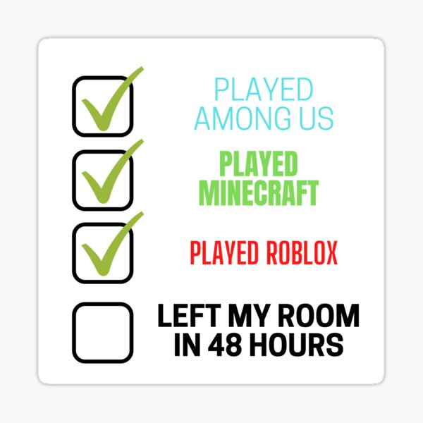 Minecraft Among Us Stickers Redbubble