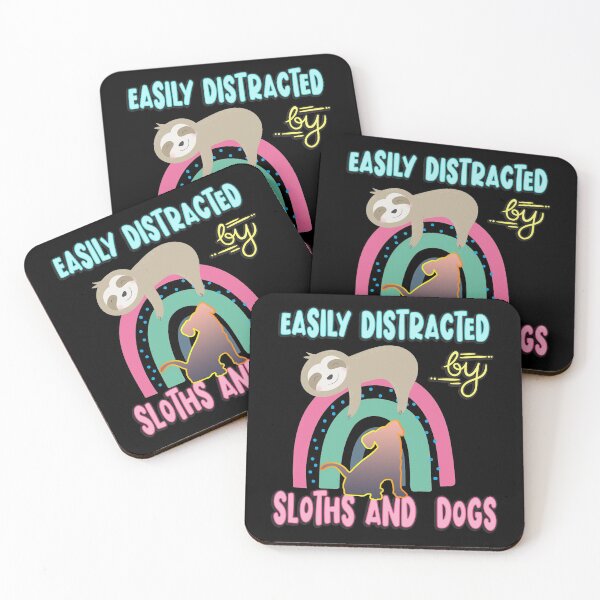 Item preview, Easily Distracted by Sloths and Dogs Cute Gifts designed and sold by Nzgiftsandmore.