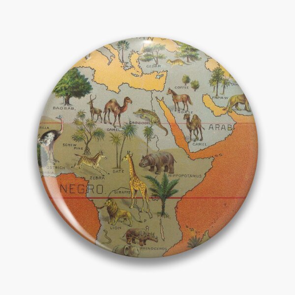 Item preview, Old map of human races, climate, animals and vegtebales designed and sold by ganje.