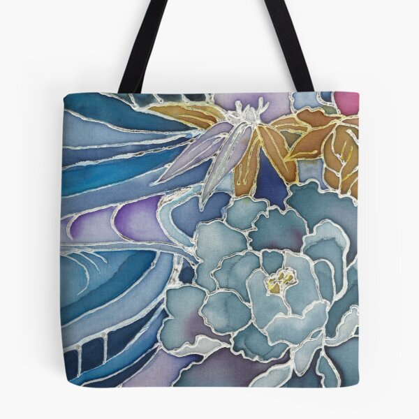 Item preview, Floral Kimono Pattern Blue Peony Flower designed and sold by Miriam Steinau.