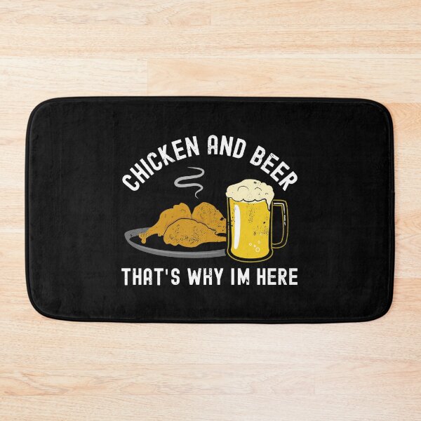 Item preview, Chicken and Beer, that's why I'm here | Oktoberfest, BBQ, Chimeak, Grill, Beer, Wings, Dad, Party Food, Meat designed and sold by ibeargifts.