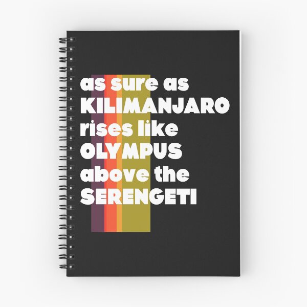 Item preview, AFRICA Toto Lyrics As Sure As Kilimanjaro...80s Fan designed and sold by acquiesce13.