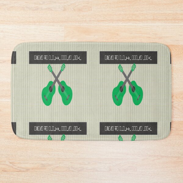 Item preview, Decode design with  green guitar s and beige background designed and sold by Vicky Rodden.
