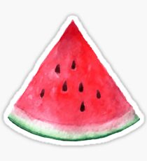 Saftige Wassermelone. Aquarell tropische Frucht Sticker