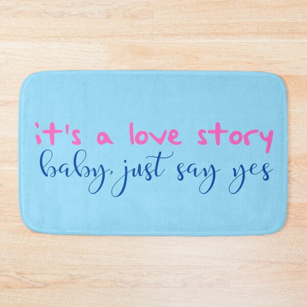 Item preview, love story lyric text pink and blue designed and sold by aurorassadprose.
