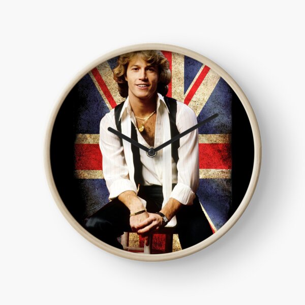 Andy gibb england flag Clock
