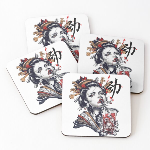 Item preview, Japanese Geisha Girl Vaporwave Cyberpunk Popart Urban Style designed and sold by OWLvision33.