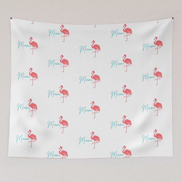 Item preview, Miami Flamingo Blue - South Florida - Miami - Florida - Flamingo designed and sold by Ausome  Behavior.