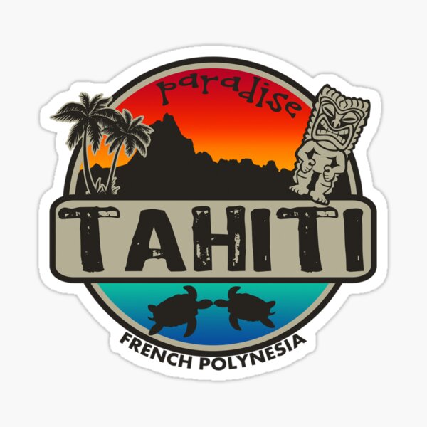 Tahiti Paradise Tropical Sticker