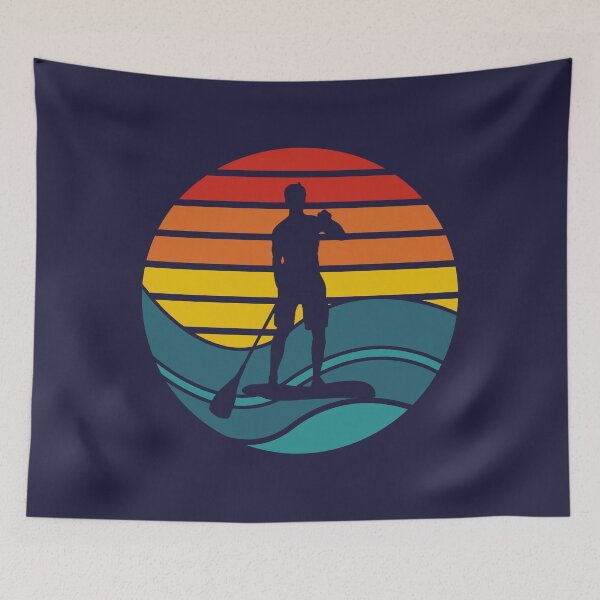 Item preview, Stand Up Paddle Board - SUP - Retro Waves designed and sold by HeatherPore.