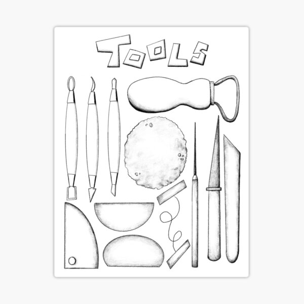 Ceramic Tools Sticker for Sale by alexolson96