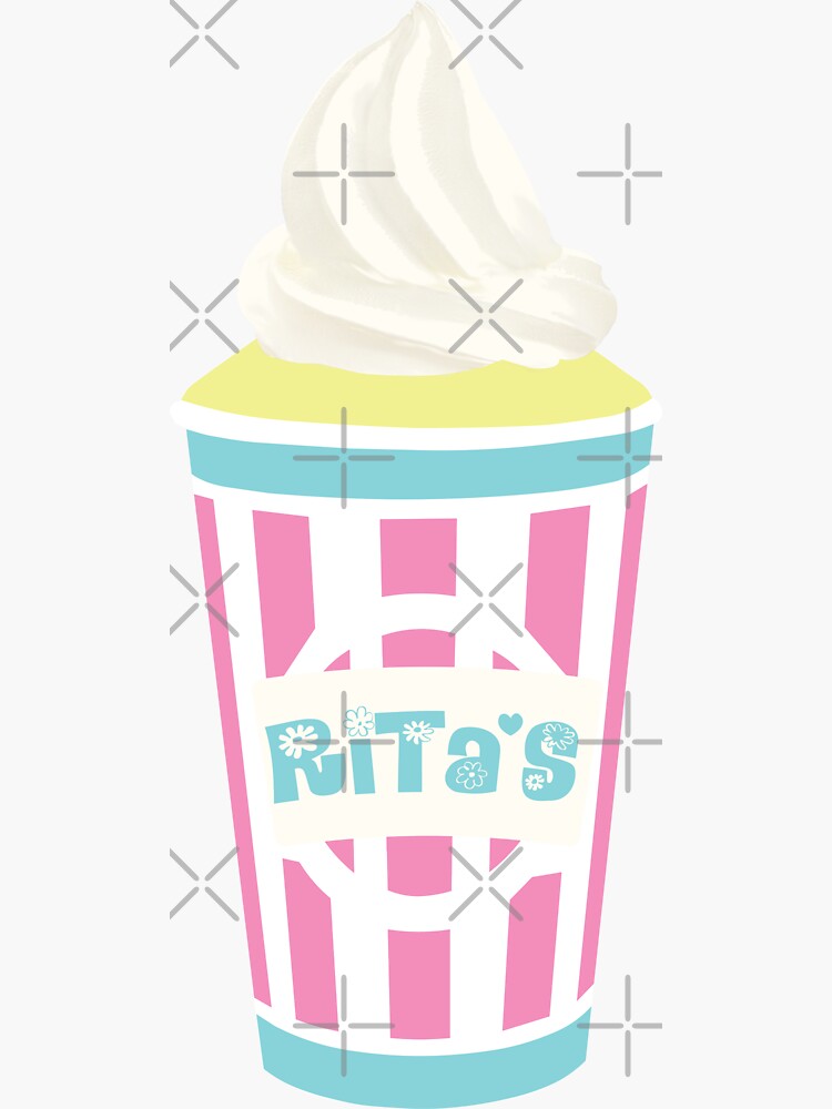 "ritas mango gelati " Sticker by grapehateswine Redbubble