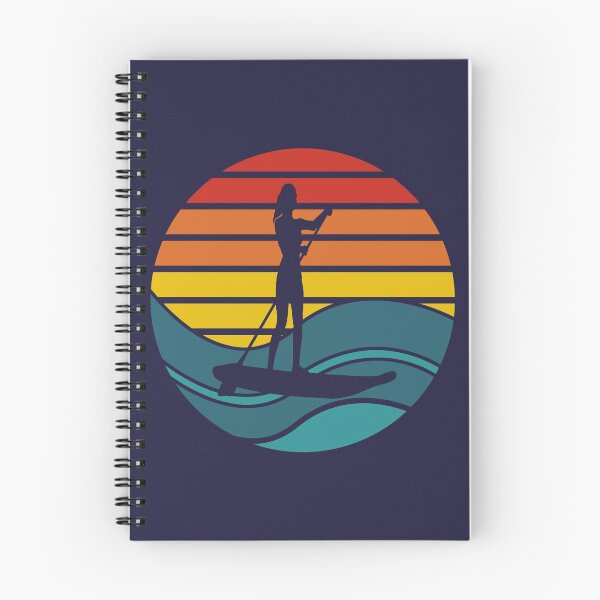 Item preview, Woman Stand Up Paddle Board - SUP - Retro Wave designed and sold by HeatherPore.