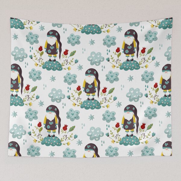 Item preview, Gnome Valentines Day Little Cute Green Gnome Mushrooms Flowers Patterns Gifts designed and sold by MiscelChr.