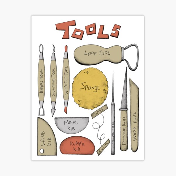 Ceramic Tools Sticker for Sale by alexolson96