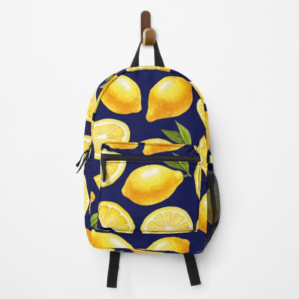 Item preview, Lemon Pattern Yellow Navy designed and sold by CloudDesignShop.