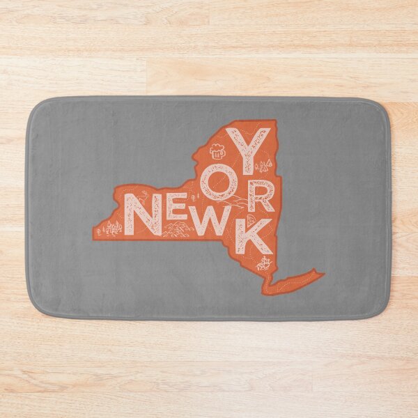 Item preview, New York Map Typography Red designed and sold by HelloGentry.