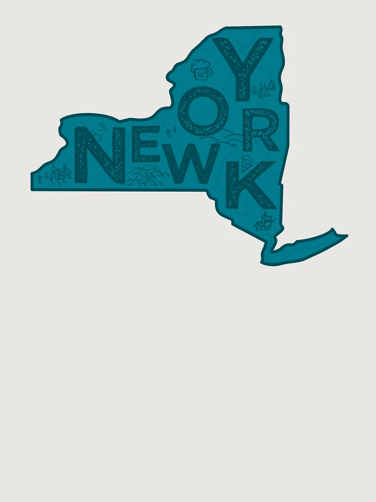 Thumbnail 6 von 6, Premium Oversized Pullover, New York Map Typography Navy designt und verkauft von HelloGentry.