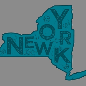 Vorschaubild zum Design New York Map Typography Navy von HelloGentry