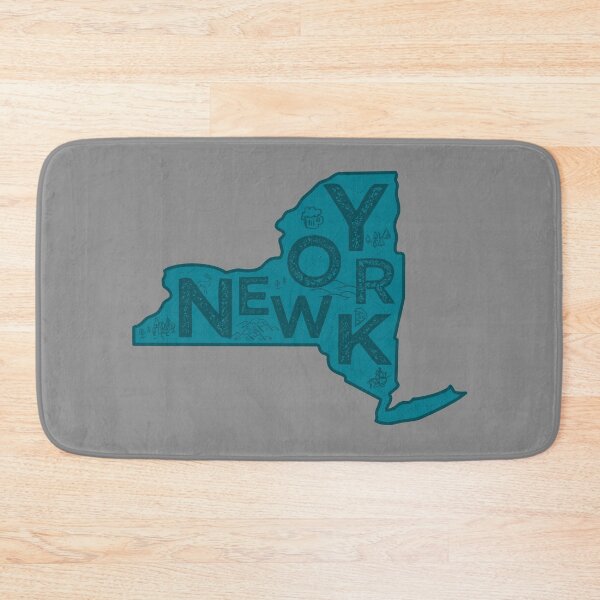 Item preview, New York Map Typography Navy designed and sold by HelloGentry.