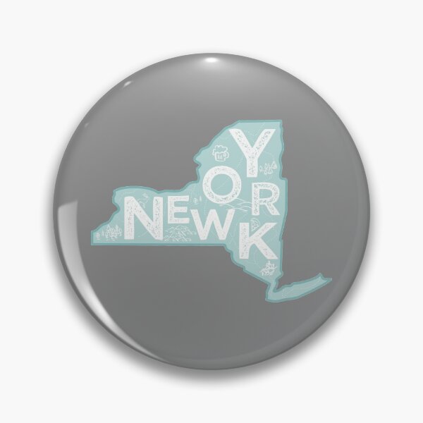 Artikelvorschau, New York Map Typography Blue entworfen und verkauft von HelloGentry.