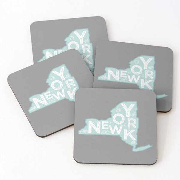 Item preview, New York Map Typography Blue designed and sold by HelloGentry.