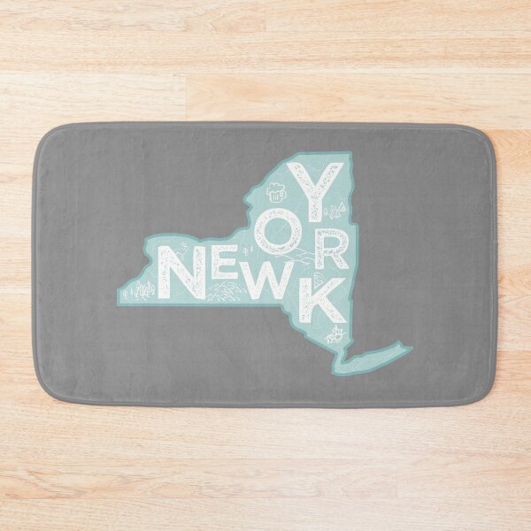 Item preview, New York Map Typography Blue designed and sold by HelloGentry.