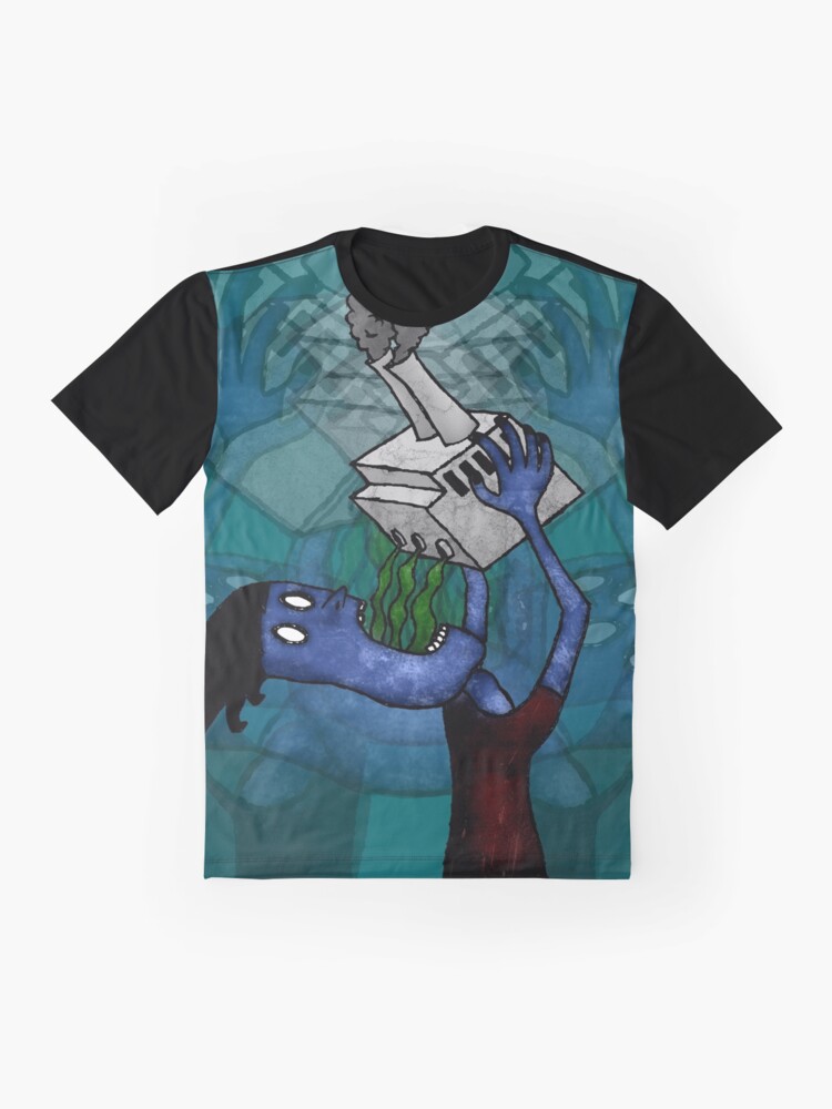 Alternate view of Man Drinking Factory Sludge Graphic T-Shirt