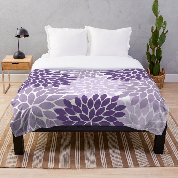 Item preview, Purple Flower Burst, Flower Petals, Lavender Lilac Floral Pattern designed and sold by CloudDesignShop.
