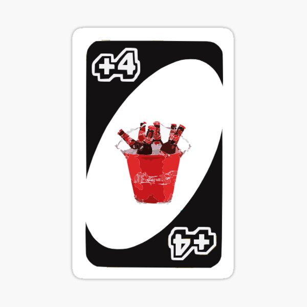 Uno beer plus four stiker Sticker
