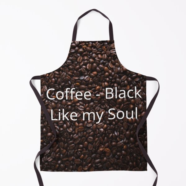 Item preview, roasted coffee beans pattern with quote, coffee - black like my soul designed and sold by timg58.