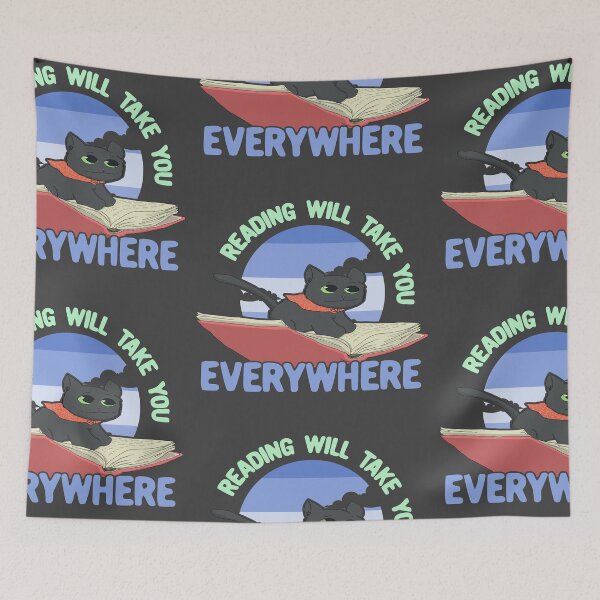Item preview, Reading Will Take You Everywhere - Black Cat designed and sold by Chubuter.