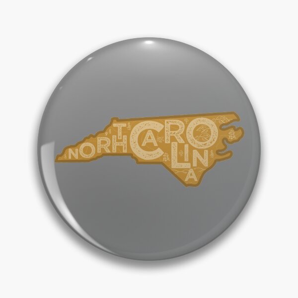 Item preview, North Carolina Map Typography Brown designed and sold by HelloGentry.