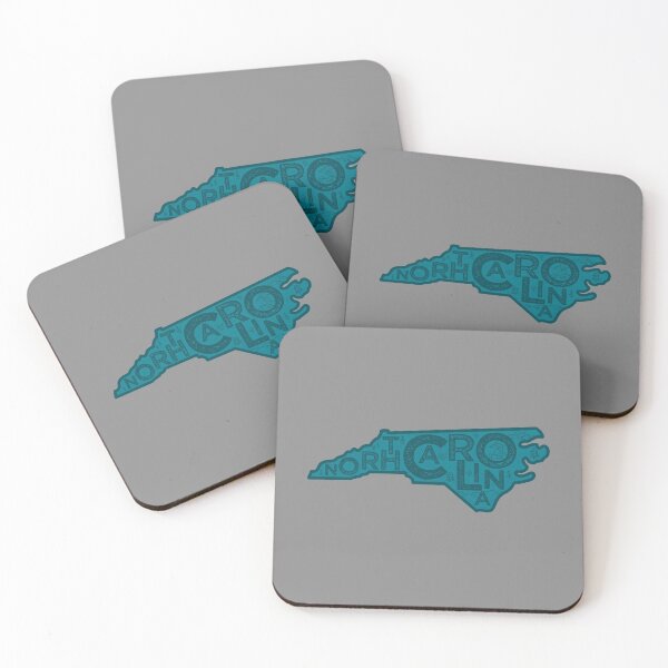 Aperçu de l'œuvre North Carolina Map Typography Navy créée et vendue par HelloGentry.