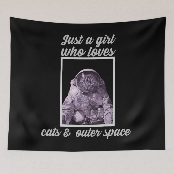 Item preview, Just A Girl Who Loves Cats & Outer Space designed and sold by alancrapopod.