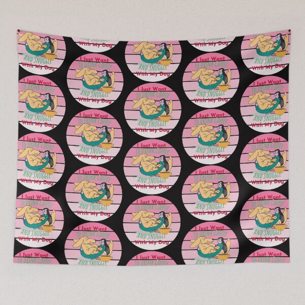 Item preview, I Just Want To Drink Coffee And Snuggle With My Dog designed and sold by StephenMollie.