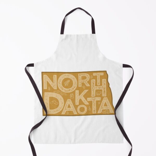 Item preview, North Dakota Map Typography Brown designed and sold by HelloGentry.