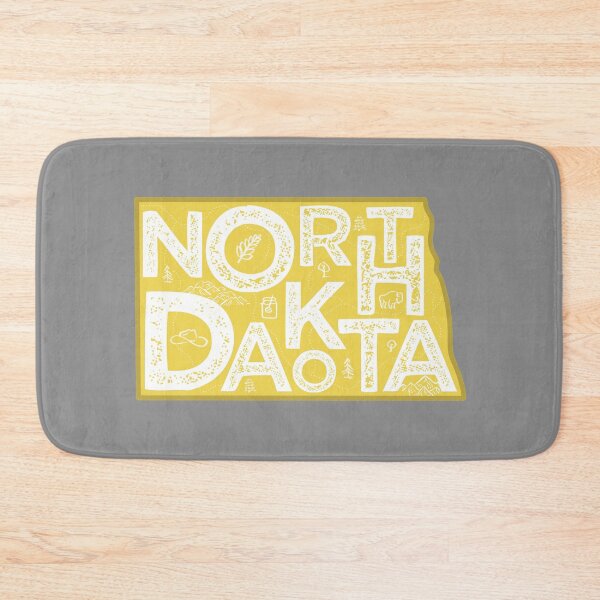 Item preview, North Dakota Map Typography Gold designed and sold by HelloGentry.